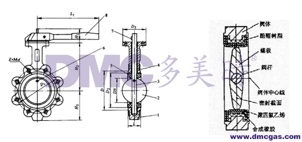 蝶閥結(jié)構(gòu)圖產(chǎn)品說明
